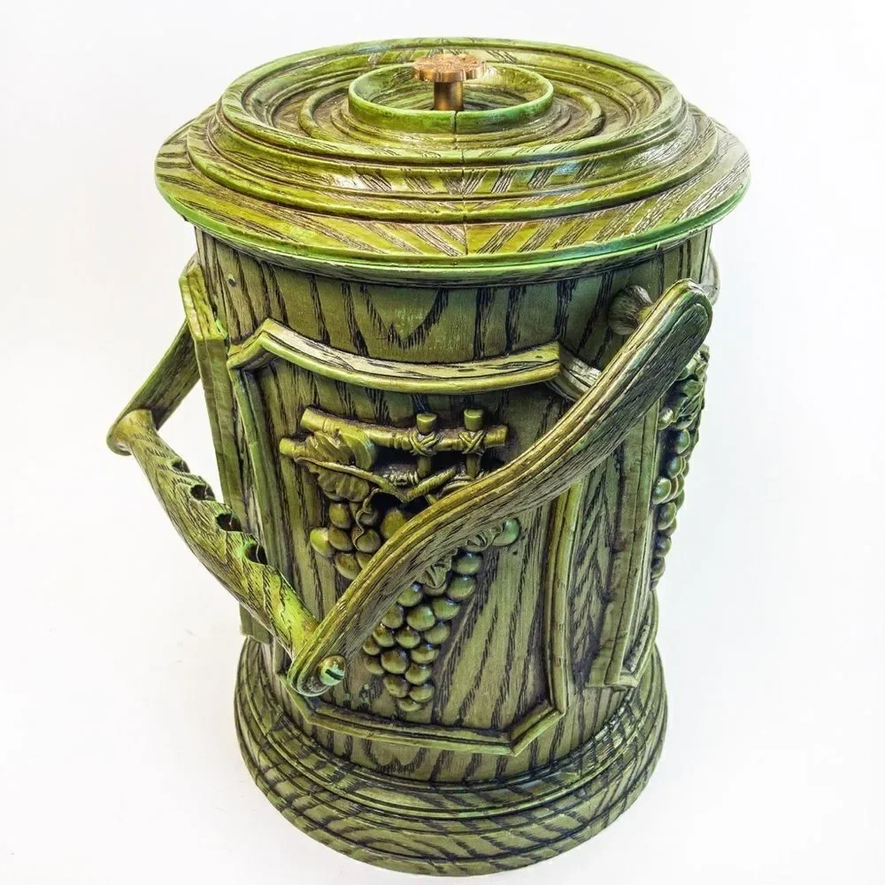 Vintage Chinoiserie Plastic Ice Bucket